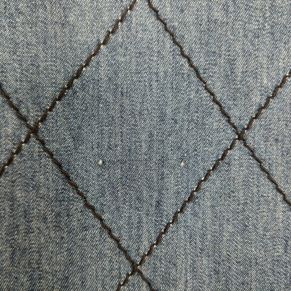 $348 Kate Spade New York Quilted Diamond Chambray Denim Shift Dress Blue Size 0 - Picture 10 of 14